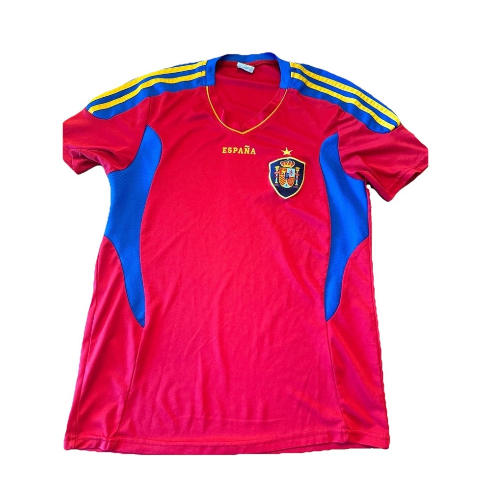 Spain Official Product Soccer Jersey‎ Mens Shirt Short Sleeve Red Size M Dri Fit